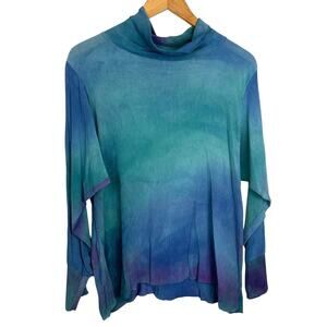 Dova Silks | 100% Silk Long Sleeve Blouse Dye Look